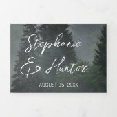 Faire-part de mariage forestière (Page de couverture)