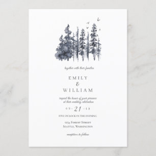 Faire-part de mariage forestières