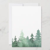 faire-part de mariage forêt aquarelle rustique (Dos)