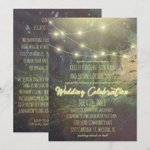 Faire-Part de Mariage Forêt Enchantée - Lumière de