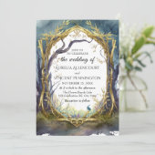 Faire-part de mariage Forêt Magique Enchantée (Debout devant)