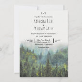 Faire-part de mariage forêt rustique (Devant)