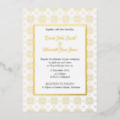 Faire-part de mariage Formal complexe avec feuille (Recto)