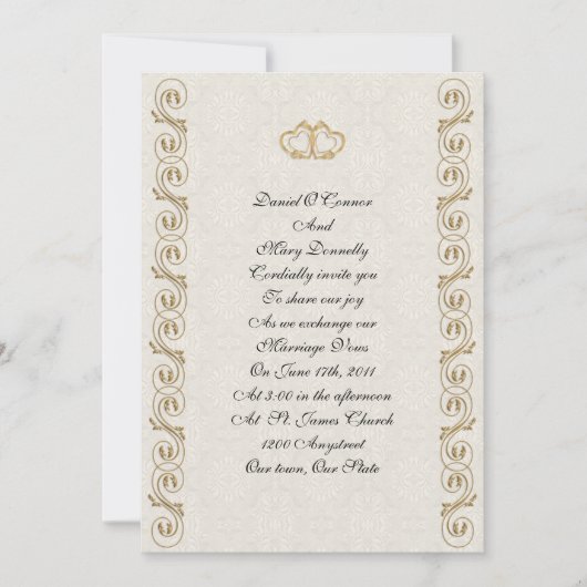 Faire-part de mariage formel (Devant)