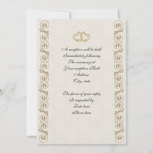 Faire-part de mariage formel (Dos)