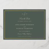 Faire-Part de Mariage Formel Classique Monogramme (Recto)
