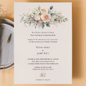 Faire-part de mariage formel de fleur douce
