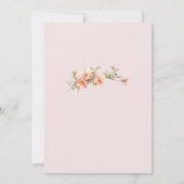 Faire-part de mariage formel de fleur douce (Dos)