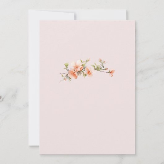 Faire-part de mariage formel de fleur douce (Dos)