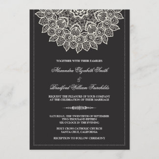 Faire-part de mariage formel de napperon de