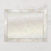 Faire-part de mariage formel en damas perle blanc  (Dos)