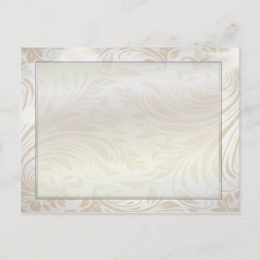 Faire-part de mariage formel en damas perle blanc  (Dos)