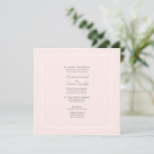 Faire-part de mariage formel Parents carré rose (Debout devant)