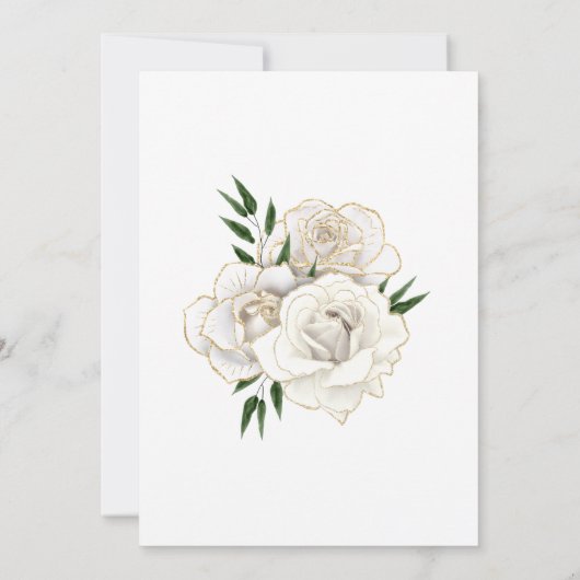 Faire-part de mariage Formel Rose d'or blanc (Dos)