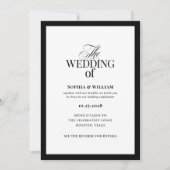 Faire-part de mariage formelle avec code QR RSVP (Devant)