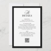 Faire-part de mariage formelle avec code QR RSVP (Dos)