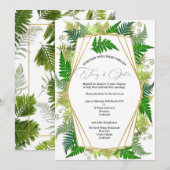 Faire-Part de Mariage Fougère de Nouvelle-Zélande (Devant / Derrière)