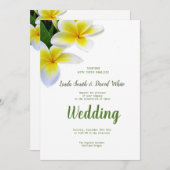 Faire-part de mariage Frangipani (Devant / Derrière)