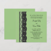Faire-Part de Mariage French Lace (vert) (Devant / Derrière)