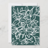 Faire-part de mariage frontalier à feuilles vertes (Dos)