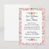 Faire-part de mariage frontalier des Roses d'aquar (Devant / Derrière)