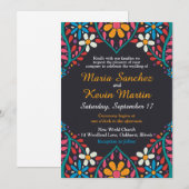 Faire-part de mariage frontalier espagnol coloré (Devant / Derrière)