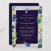 Faire-part de mariage frontalier Fleur sauvage ble (Devant / Derrière)