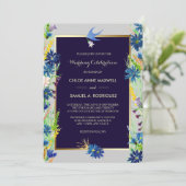 Faire-part de mariage frontalier Fleur sauvage ble (Debout devant)