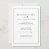 Faire-part de mariage frontalier moderne (Devant)