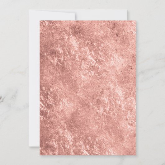 Faire-part de mariage frontalier rose Feuilles d'o (Dos)