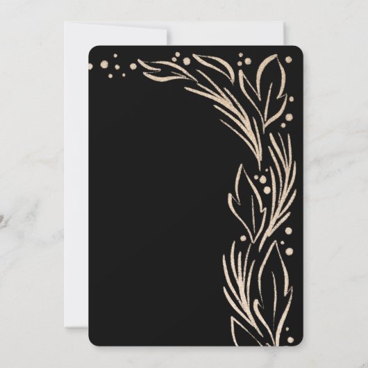 Faire-part de mariage frontalière des branches d'o (Dos)