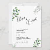 Faire-Part de Mariage Fugace avec Feuillage (Devant)