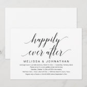 Faire-Part de Mariage Fuite de Noces et Fête Après (Devant / Derrière)