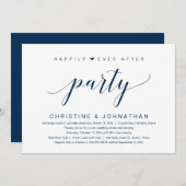 Faire-Part de Mariage Fuite de Noces Fête Après Ma (Devant / Derrière)