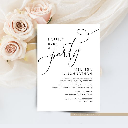 Faire-Part de Mariage Fuite en Amour et Fête de Ma