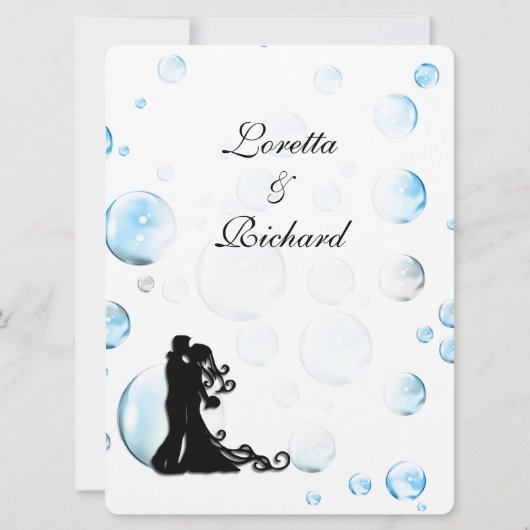 Faire-part de mariage Fun Imaginaire bulles (Dos)