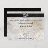 Faire-part de mariage gaélique irlandais de noeud (Devant / Derrière)