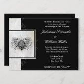 Faire-part de mariage gaélique irlandais de noeud  (Devant / Derrière)