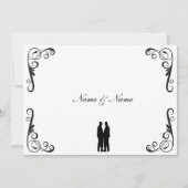 Faire-part de mariage gai - deux mariés (Devant)