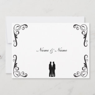 Faire-part de mariage gai - deux mariés