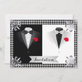 Faire-part de mariage gai élégant avec des (Devant)