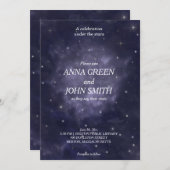 Faire-part de mariage galaxie moderne unique ciel  (Devant / Derrière)