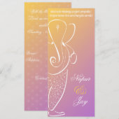 Faire-part de mariage Ganesha :: framboise (Devant / Derrière)