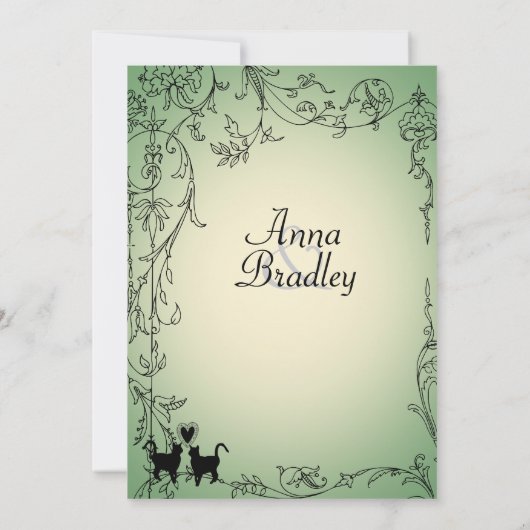 Faire-part de mariage Garden Cats (Dos)