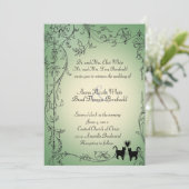 Faire-part de mariage Garden Cats (Debout devant)