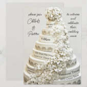faire-part de mariage "gâteau Mariage orange" (Devant / Derrière)