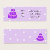 Faire-part de mariage Gâteau Mariage Violet (Devant & derrière)