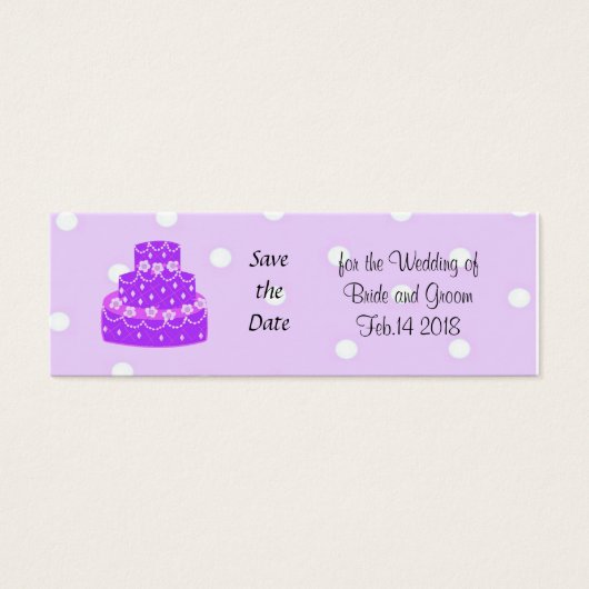 Faire-part de mariage Gâteau Mariage Violet (Devant)