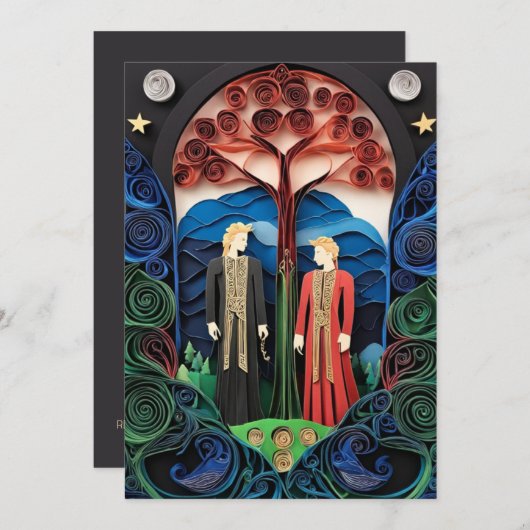 Faire-part de mariage gay (Devant / Derrière)