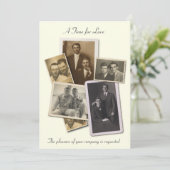 faire-part de mariage gay avec des portraits vinta (Debout devant)